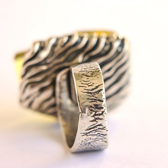 Baltic Amber Ring- Sterling Silver Adjustable Size - Picture 7 of 10